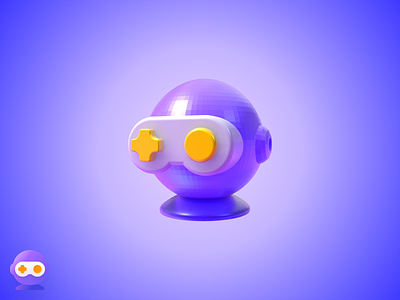 3D icon design c4d game icon purple ui 品牌 设计