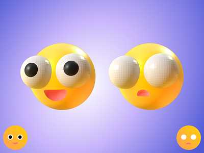 emoji_3d 3d amazed c4d emoji happy icon ui 设计
