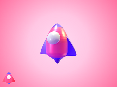 the new 3D-Rocket-icon by dayvi on Dribbble