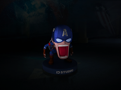 Captain America 3d avatar design branding c4d captain america dc comic marvel superhero 角色