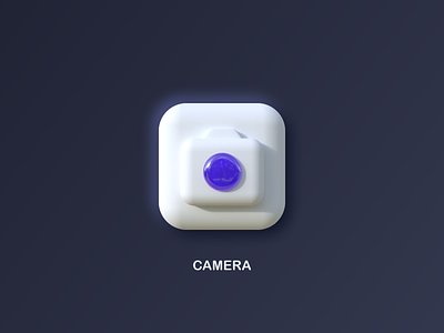 Simple 3D icon I 3d battery c4d calendar camera crown icon simple