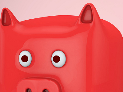 Red Pig2 2019 3d c4d chinese year design pig red 设计