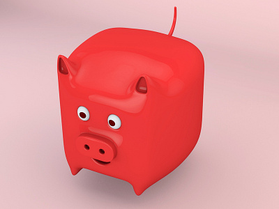 Red Pig 2019 3d c4d chinese design newyear 设计