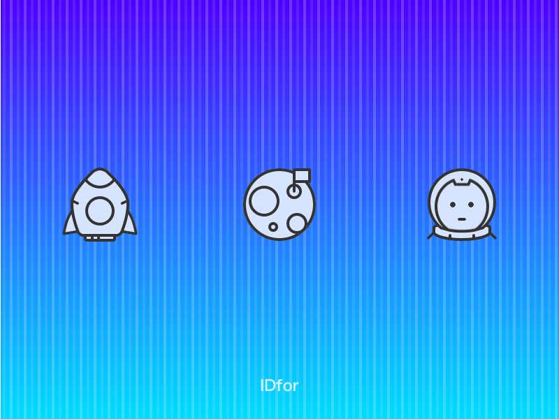 icon animate animate astronaut gif animation profiles rocket stars tabbar ui universe 品牌 图标 插图 设计