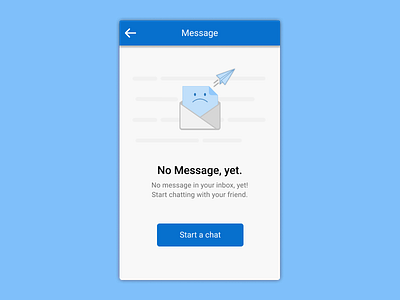 Empty state message