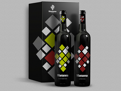 Marianna Winery Packaging bottles box branding logo packaging wine