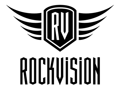Rockvision Logo branding e-shop logo metal rock rockvision t-shirt. music vision