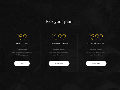 Pricing Table