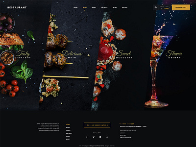 Restaurant Wordpress Theme blog clean footer interface restaurant shop theme ui ux web design website wordpress