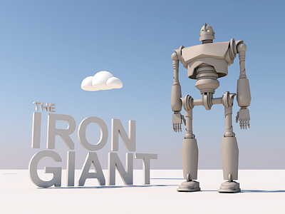 The Iron Giant 3d c4d illustration iron giant