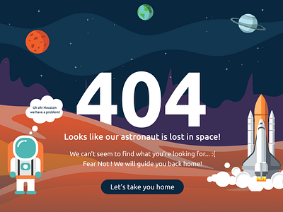 404 Error Page design illustration