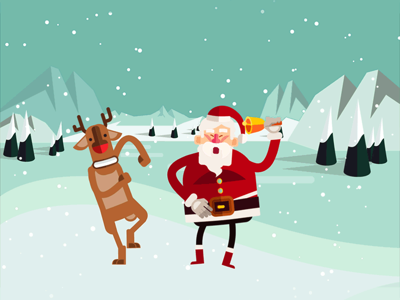 Happy Holidays Everyone! aftereffects animation character character animation christmas geometric holiday motiongraphics santa santa claus