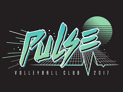 Pulse 80s 90s electronic futuristic retro screenprint t shirt