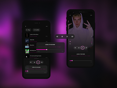 Music Player app avekarma black color dailyui dark design mobile application music music app music player music player app neon pink player ui ux vector