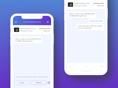 Direct Messaging app avekarma btc color cryptocurrency currency dailyui design direct direct messaging message messaging mobile application ui ux