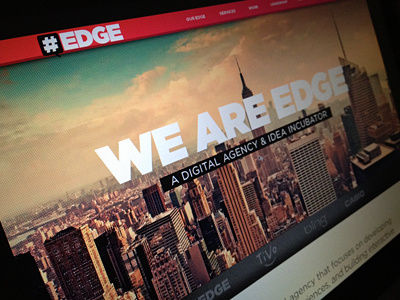 EDGE website adaptive corporate design image navigation texture userinterface web