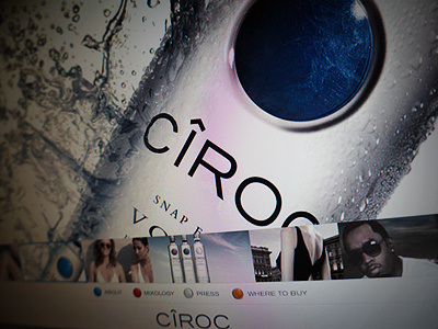 CIROC vodka adaptive ciroc css3 elegant homepage html5 luxury music navigation ui ux video vodka