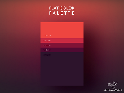 Flat Color Palette 2018 color dark design flat latest maroon material palette