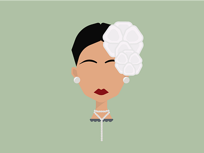 Billie Holiday avatar minimalistic portrait