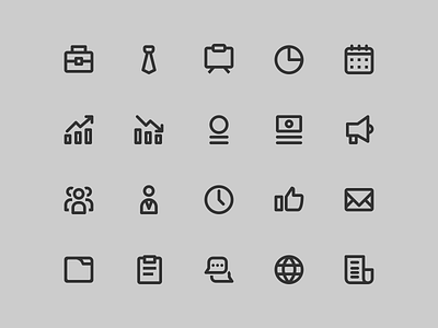 Business Icon Set business finance icon icon set iconography line office