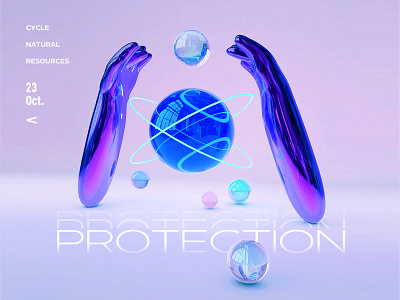 Protection #an exercise# c4d design illustration