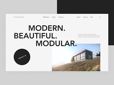 Modular Houses clean concept design interface minimal typography ui ui design web web design