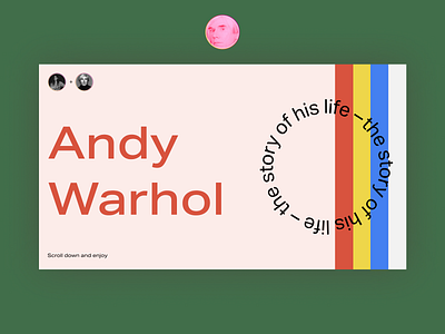 Andy Warhol Website clean design landing page minimal typography ui ui design ux warhol web design