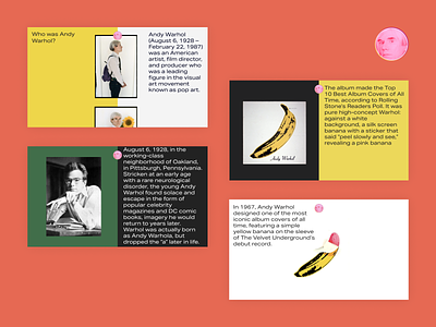 Andy Warhol Website Shots clean design interface landing page minimal typography ui ui design web web design