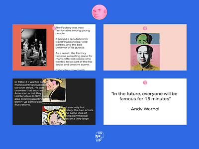Andy Warhol andy warhol colorful design interface minimal pop art popart typography ui ui design warhol web web design