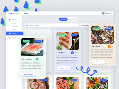 Restaurant Business – Search app business design interface minimalistic product product app product design restaurant ui design ux design web web app
