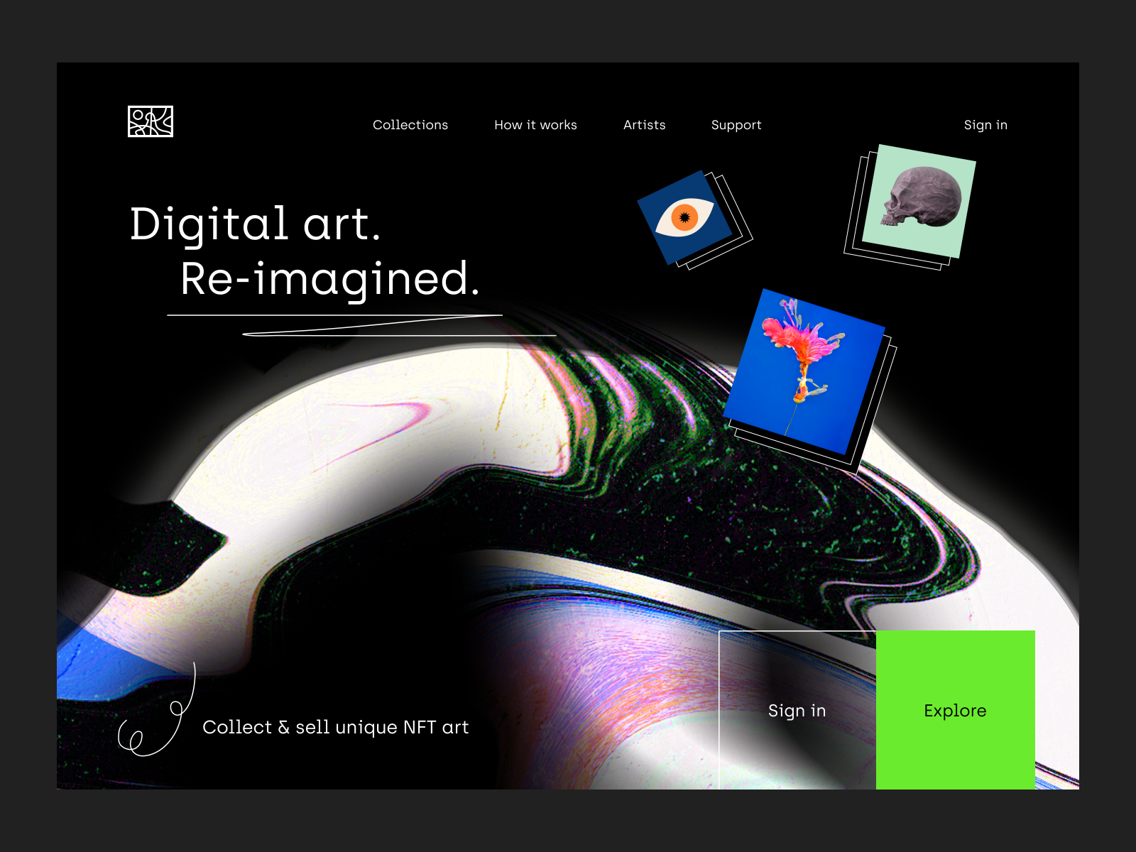  digital art NFT marketplace by solya for Gecko Dynamics on Dribbble
