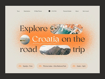 ~ travel website ~ clean landing minimalistic orange road trip roadtrip tourism travel travel agency travel landing page travel web travel website trip ui uiux ux vacation web web design website design