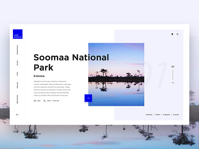 Visit Estonia — Travel Website aesthetic clean design estonia landscape minimal nature travel ui ux web web design