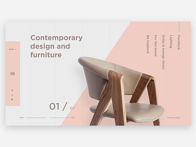 Design & Furniture design e commerce furniture minimal shopping ui ux web design