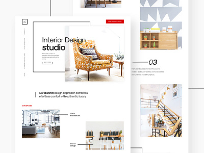 Interior Design LP design furniture interface interior landing landing page typography ui ux web