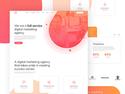 LP for Digital Marketing Agency agency digital digital marketing gradients interface landing landing page lp marketing ui design visual web