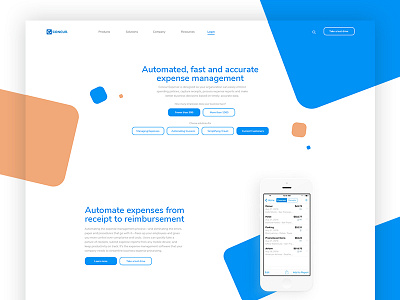 Redesign Concept for Concur automated business concept expenses home page interface redesign ui ui design
