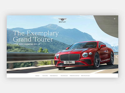 Bentley Website concept animation concept design grid interaction interface motion promo typography ui ux web website