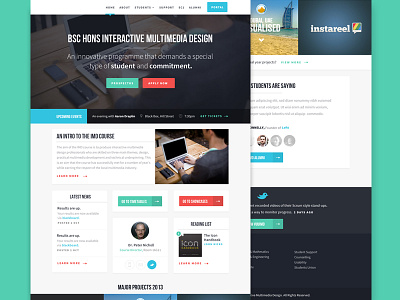 IMD Redesign bebas neue flat source sans type ui university user interface web