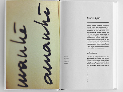 Status Quo Book book design editorial layout