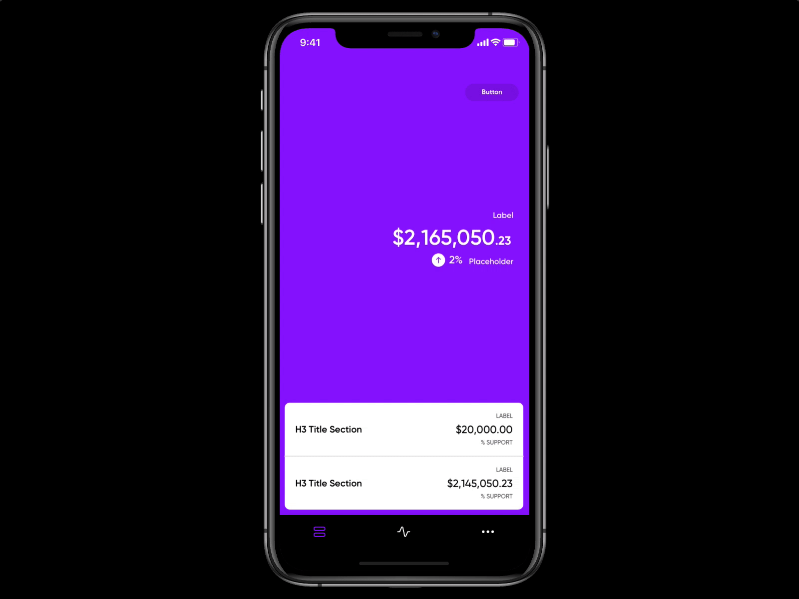 Overall design fintech iphone x motion ui