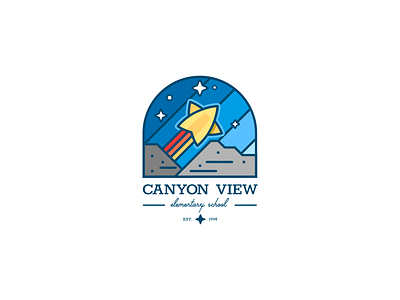 Canyon View Elementary School Logo Submission elementary school rocket school shooting star space star