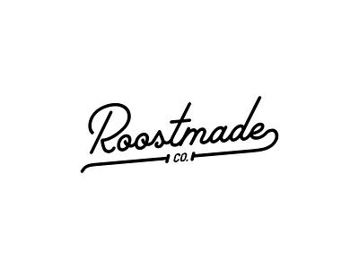 Roostmade Script Wordmark Updated branding logo