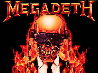 Megadeth - Vic Flames digitalpainting graphicdesign illustration megadeth merchandise