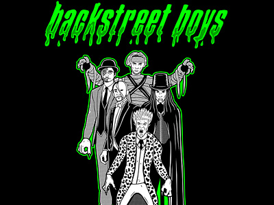 Backstreet Boys - Halloween 2020 backstreetboys bsb characterdesign halloween horror illustration lettering merchandising
