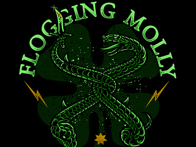 Flogging Molly - Snakes apparel design floggingmolly illustration lettering merchandise punkrock