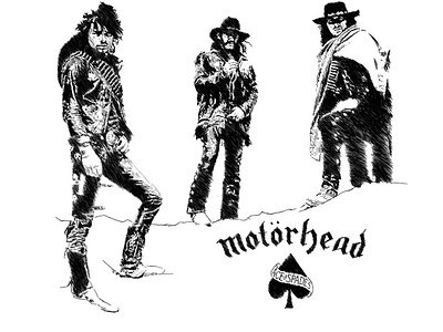 Motorhead - Ace Of Spades Sketchy Portrait