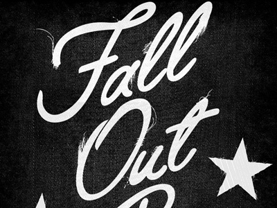 Fall Out Boy - Tattered Lettering falloutboy lettering merchandise punk