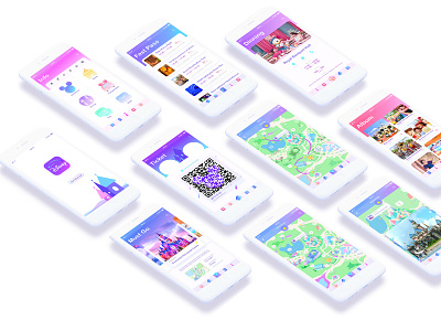 Disneyland App Redesign app design type ui ux