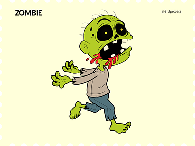 Zombie - Day8 100dayschallenge 100daysofillustration animation design flat illustration illustrator simple simpleillustration vector zombie zombies